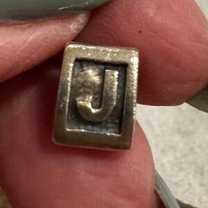 AUTHENTIC PANDORA RETIRED TRIANGLE 3 Sided Letter Charm J